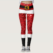 Costume de Noël Parties scintillant Leggings de No (Devant)
