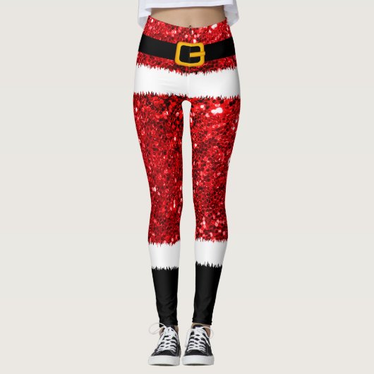 Costume de Noël Parties scintillant Leggings de No (Devant)