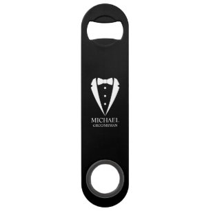 Costume de smoking noir personnalisé pour les garç