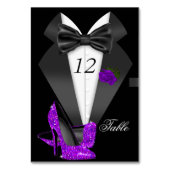 Costume de Smoking Noir Talons Hauts Table Numéro (Dos)
