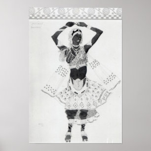 Costume design for Le Dieu Bleu, 1912 Poster