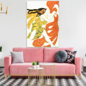 Costume design voor een bacchante in 'Narcisse' Canvas Afdruk (Insitu (Woonkamer))