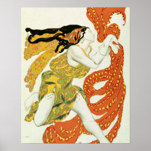 Costume design voor een bacchante in 'Narcisse' Poster