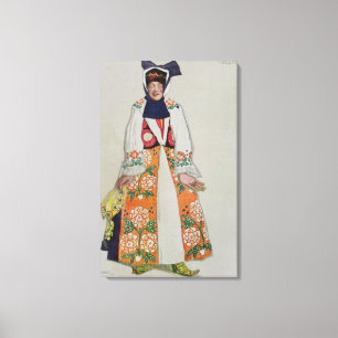 Costume design voor een boerenvrouw uit Sadko, 19 Canvas Afdruk
