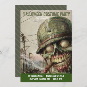 Costume d'Halloween adulte Zombie Invitations