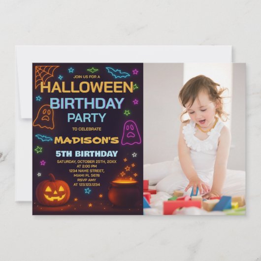 Costume d'Halloween Anniversaire Invitation (Devant)