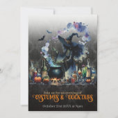 Costume d'Halloween & Cocktails Witch Invitation (Devant)