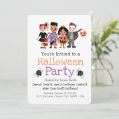 Costume d'Halloween Cute Invitation de la fête d'e (Debout devant)