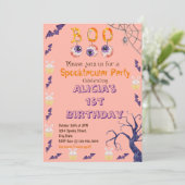 Costume d'Halloween éffrayant Invitation de fête d (Debout devant)