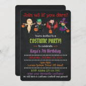 Costume d'Halloween Invitations de fête d'annivers (Devant / Derrière)