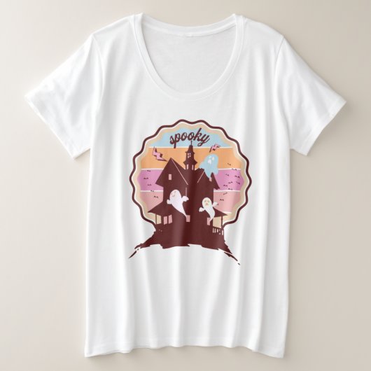 Costume d'Halloween rétro Éffrayant Haunted House (Design devant)