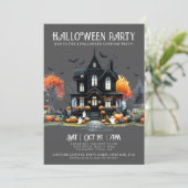 Costume éffrayant Invitation de la fête d'Hallowee (Debout devant)