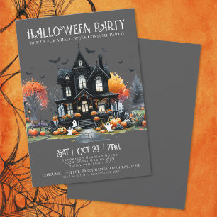 Costume éffrayant Invitation de la fête d'Hallowee