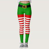 Costume elfe de Noël Leggings (Devant)