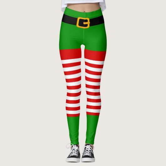 Costume elfe de Noël Leggings (Devant)