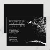 Costume en Cocktails Halloween Kaart (Voorkant / Achterkant)