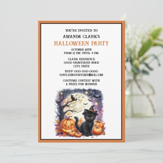 Costume Enfants Cute Halloween Invitation de fête  (Debout devant)