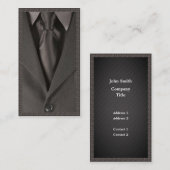 Costume et cravate - carte de visite (Devant / Derrière)