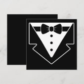 Costumé et Élégant – Carte Thème Smoking (Devant / Derrière)