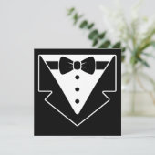 Costumé et Élégant – Carte Thème Smoking (Debout devant)