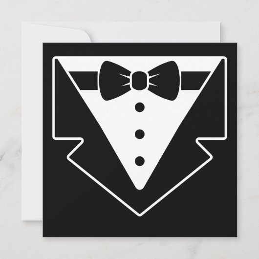 Costumé et Élégant – Carte Thème Smoking (Devant)