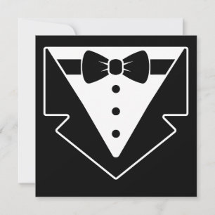 Costumé et Élégant – Carte Thème Smoking