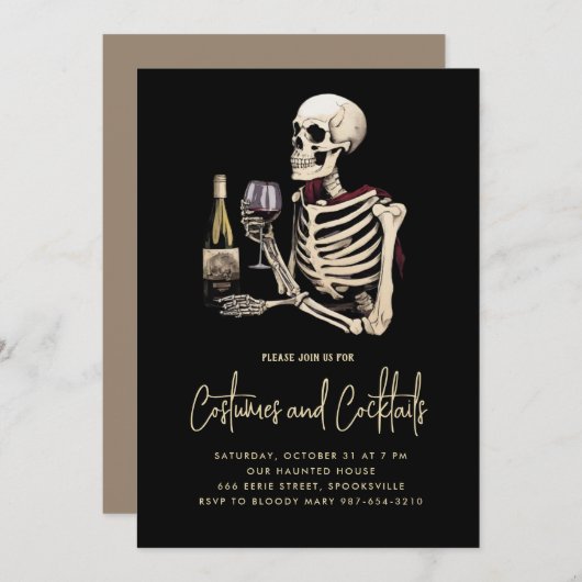 Costume Halloween Fête Invitation (Devant / Derrière)
