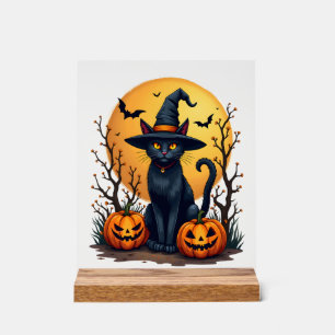 Costume Halloween rétro effrayant Chat noir Salem