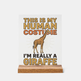 Costume Humain de Girafe Drôle Gravure Vintage Shi