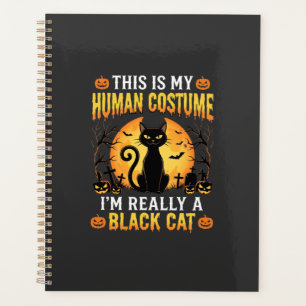 Costume humain Halloween Cimetière de chat noir
