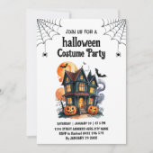 Costume Maison Hantée Invitation de fête d'Hallowe (Devant)