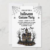 Costume Maison Hantée Invitation de fête d'Hallowe (Devant)