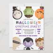 Costume mignon Enfants Halloween Fête Invitation (Devant)