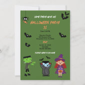Costume mignon Invitation de la fête d'Halloween (Devant)