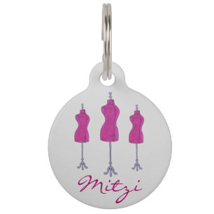 Costume Mode Design Fashionista Mannequin Label Huisdierpenning