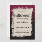 Costume mystique fête Halloween Invitation (Dos)
