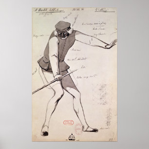 Costume-ontwerp voor een Acrobat Poster