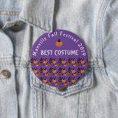 Costume Party Best Costume | Geometrische pompoenk Ronde Button 4,0 Cm (In situ)