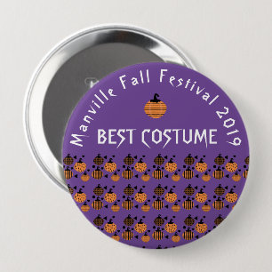 Costume Party Best Costume   Geometrische pompoenk Ronde Button 4,0 Cm