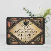 Costume Party Orange & Black Spider Invitation got (Debout devant)