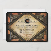 Costume Party Orange & Black Spider Invitation got (Dos)