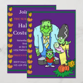 Costume Party van de Monster van de Partij van de  Kaart (Voorkant / Achterkant)