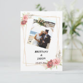 Costume Photo Or Elegant Carte de remerciements de (Debout devant)