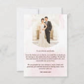 Costume Photo Or Elegant Carte de remerciements de (Dos)