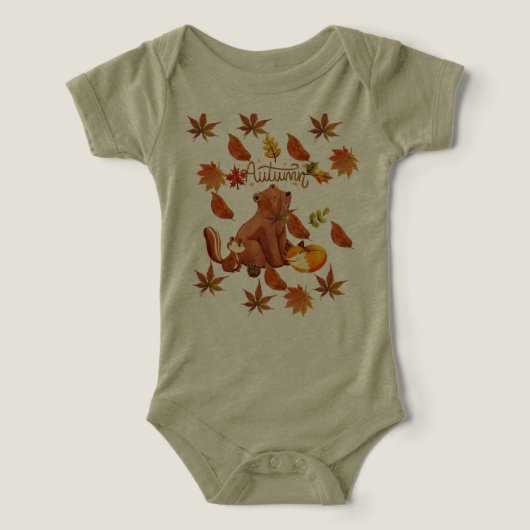 Costume pour bébé pour animaux d'automne (Design Recto)