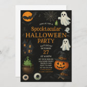Costume Spooktaculaire Bash Halloween Invitation (Devant / Derrière)