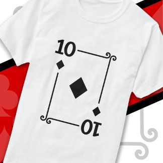 Costume Ten Kaart 10 van diamanten T-shirt