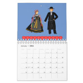 Costume traditionnel d'Alsace, Frankrijk Kalender (Jan 2026)