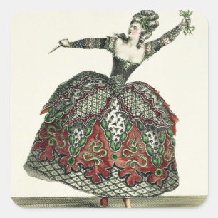 Costume voor een mier in 'Iphigenia in Tauris' en Vierkante Sticker