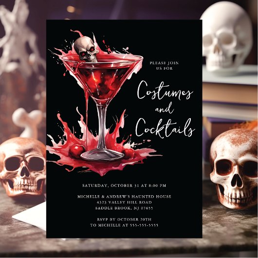 Costumes & Cocktail Invitation à la fête d'Hallowe